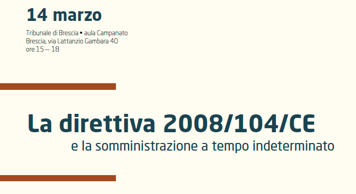 14.03.2025 CONVEGNO "La direttiva 2008/1004/CE e la somministrazione a tempo indeterminato 